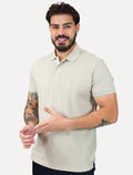 Polo Aramis Masculina Piquet Inner Detail Light Logo Areia