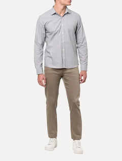 Camisa Calvin Klein Masculina Regular Fit Micro Stripes Preta