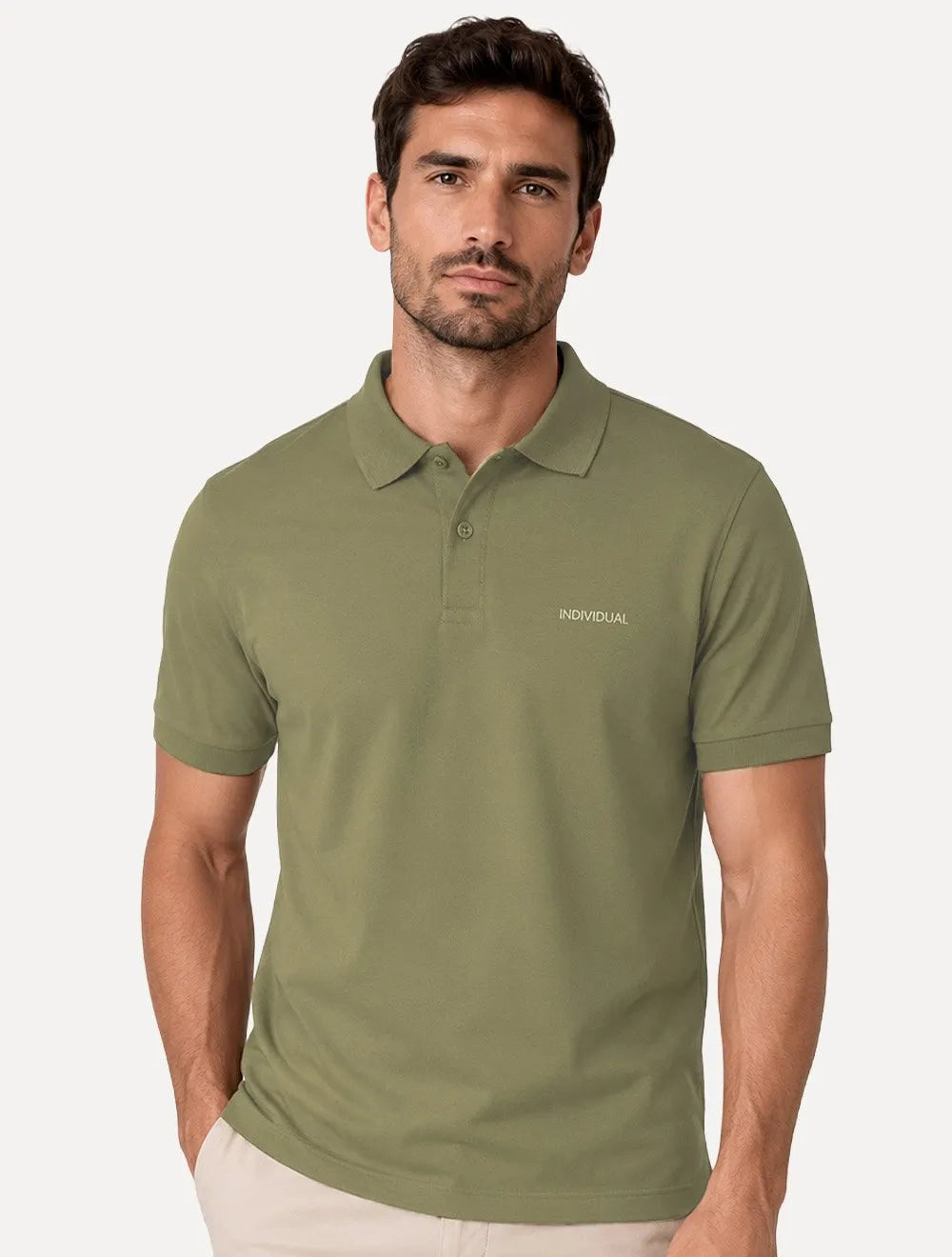 Polo Individual Masculina Comfort Pima Soft Touch Verde
