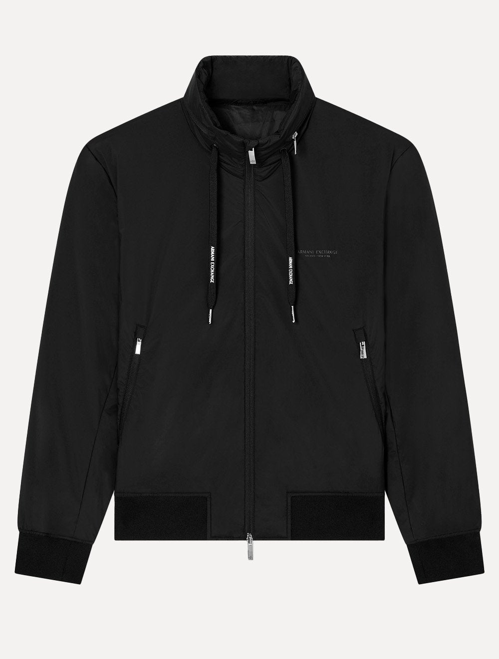 Jaqueta Armani Exchange Masculina Nylon Elástico Preta