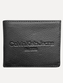 Carteira Calvin Klein Jeans Masculino Couro CKJ Est 1978 Preta