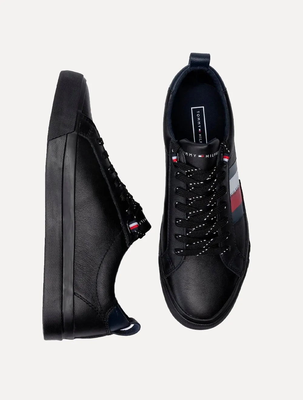 Tênis Tommy Hilfiger Masculino Couro Dino Black Preto