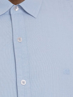 Camisa John John Masculina Relaxed Manga Curta Cotton Azul Claro