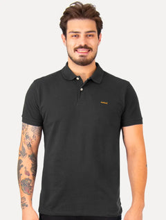 Polo Colcci Masculina Piquet Orange Logo Chumbo