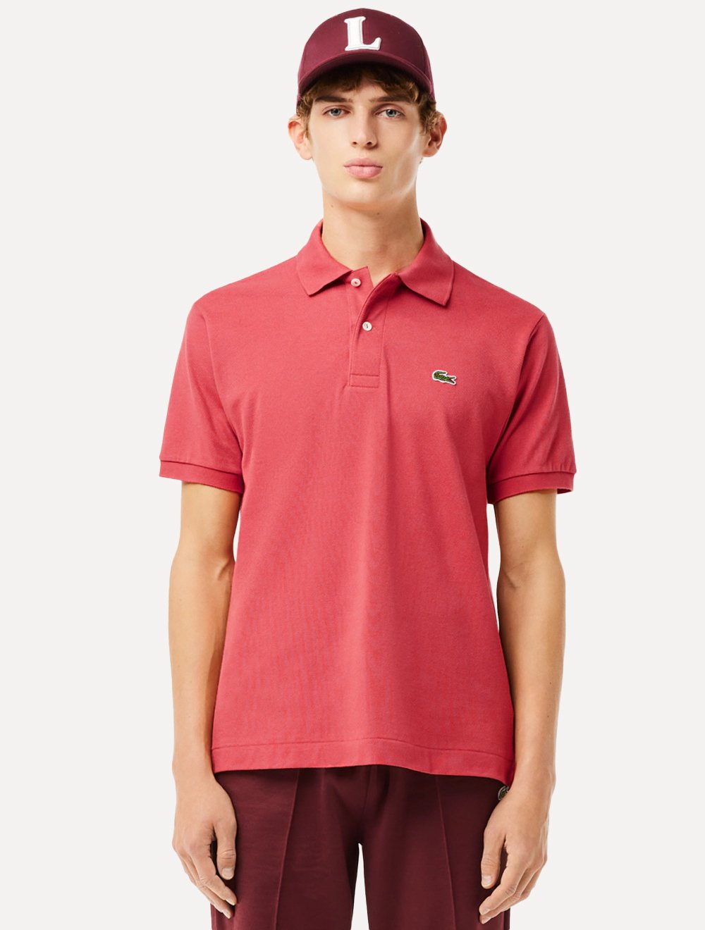 Polo Lacoste Masculina L.12.12 Goiaba