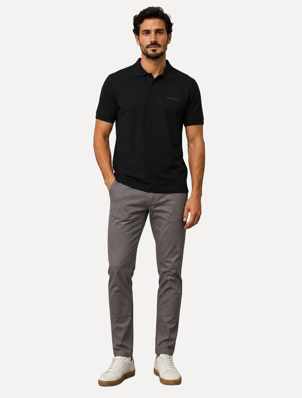 Polo Individual Masculina Comfort Pima Soft Touch Preto
