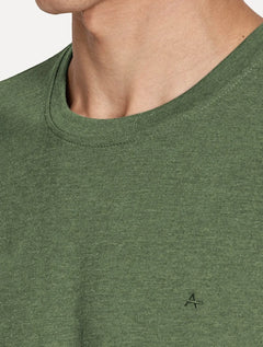 Camiseta Aramis Masculina Basic Lisa Mono Icon Verde Militar Mescla