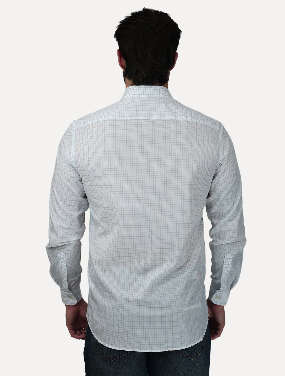 Camisa Dudalina Masculina Slim Superfine Cotton Xadrez Roxo/Branca