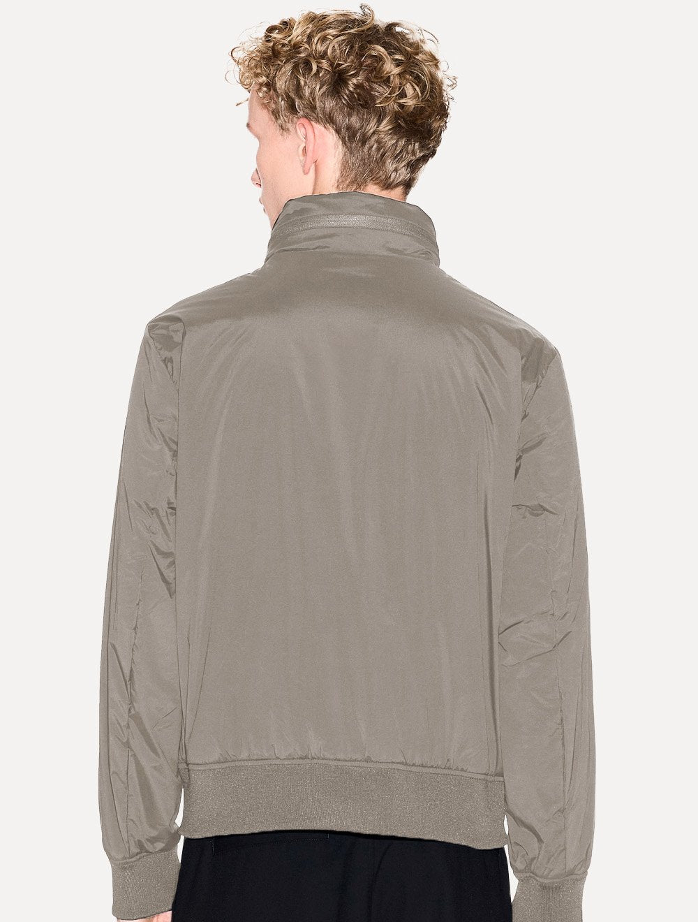 Jaqueta Armani Exchange Masculina Nylon Elástico Caqui
