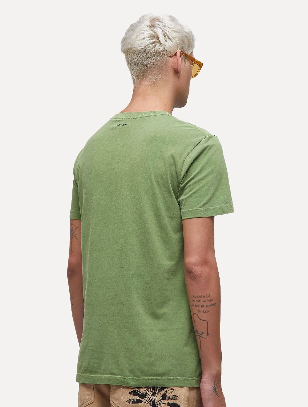 Camiseta Osklen Masculina Slim Stone Coconut Tree Verde