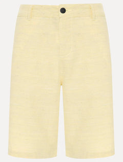 Bermuda Aramis Masculina Chino Clássica Flamê Amarelo Claro Mescla