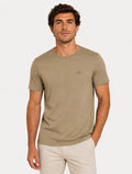 Camiseta John John Masculina Regular Fit Light Transfer Cáqui