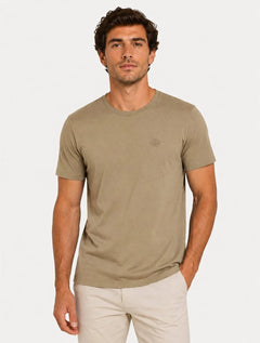 Camiseta John John Masculina Regular Fit Light Transfer Cáqui