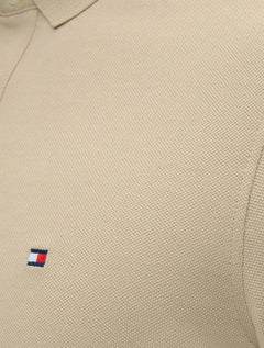 Polo Tommy Hilfiger Masculina Regular Piquet 1985 Cáqui Médio