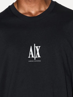 Camiseta Armani Exchange Masculina Regular Fit Small Logo Icon Azul Marinho