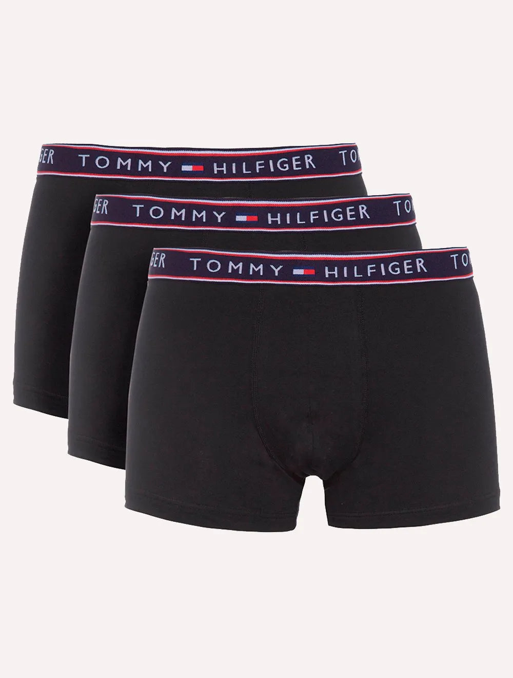 Cueca Tommy Hilfiger Cotton Stretch Trunk Colors Preta Pack 3UN