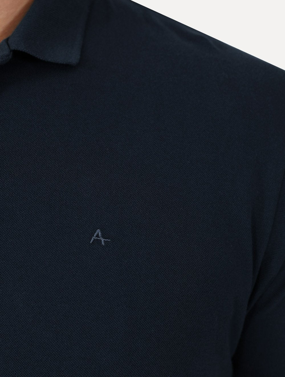 Polo Aramis Masculina Regular Basic Piquet Surton Logo Azul Marinho