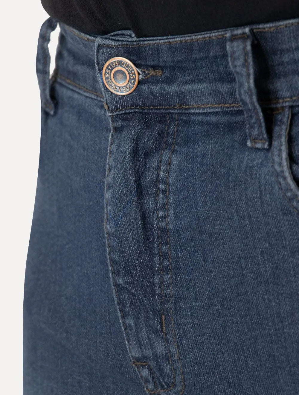 Calça Guess Jeans Masculina Slim Straight Azul Médio