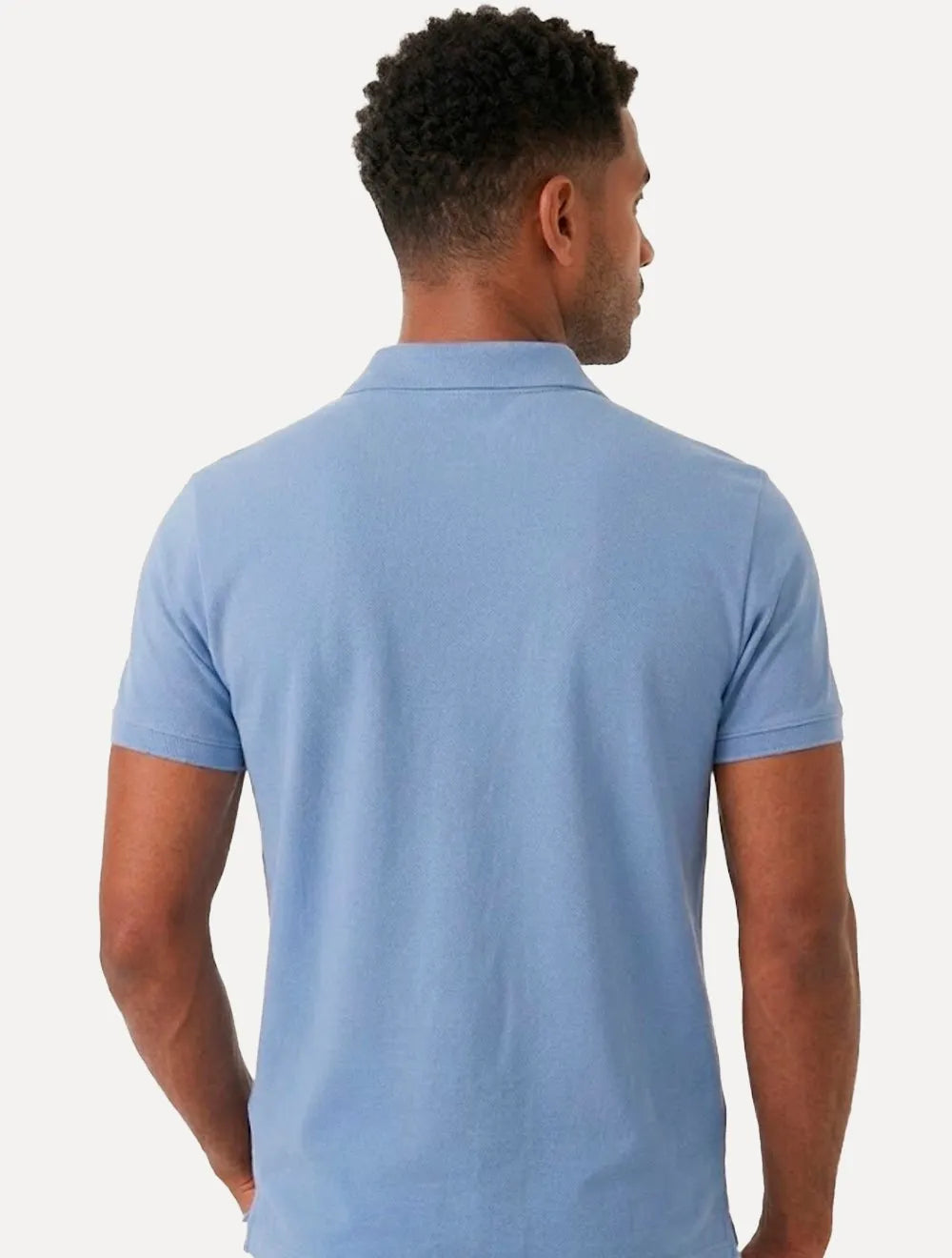 Polo John John Masculina Light Transfer Azul Claro