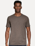 Camiseta Aramis Masculina Basic Lisa Mono Icon Marrom Claro Mescla