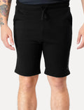 Bermuda Calvin Klein Jeans Moletom Lateral Logo Preta