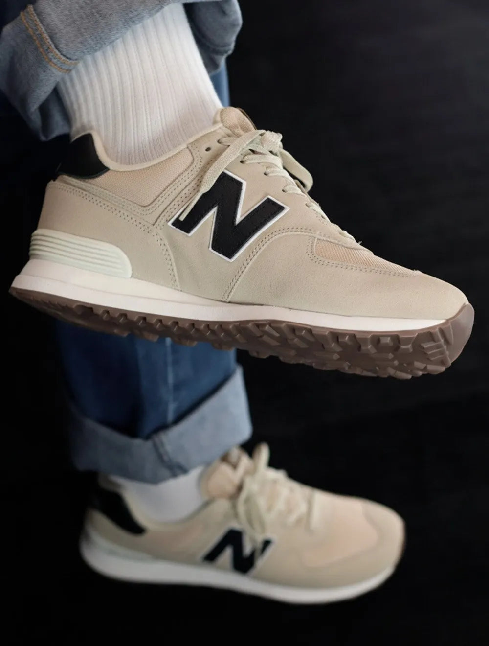 Tênis New Balance Masculino Casual Suede U574v2 Cáqui