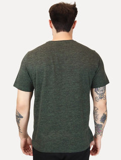 Camiseta Dudalina Masculina Melange Color Verde Escuro Mescla