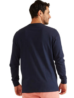Blusa Nautica Masculina Malha Classic Logo Azul Marinho