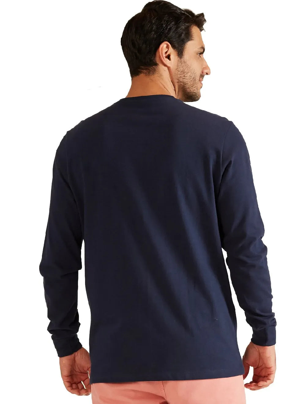 Blusa Nautica Masculina Malha Classic Logo Azul Marinho