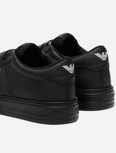 Tênis Emporio Armani Masculino Sneaker Casual Leather Premium Preto