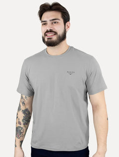 Camiseta Ellus Masculina Cotton Slim Originals Duplic Cinza