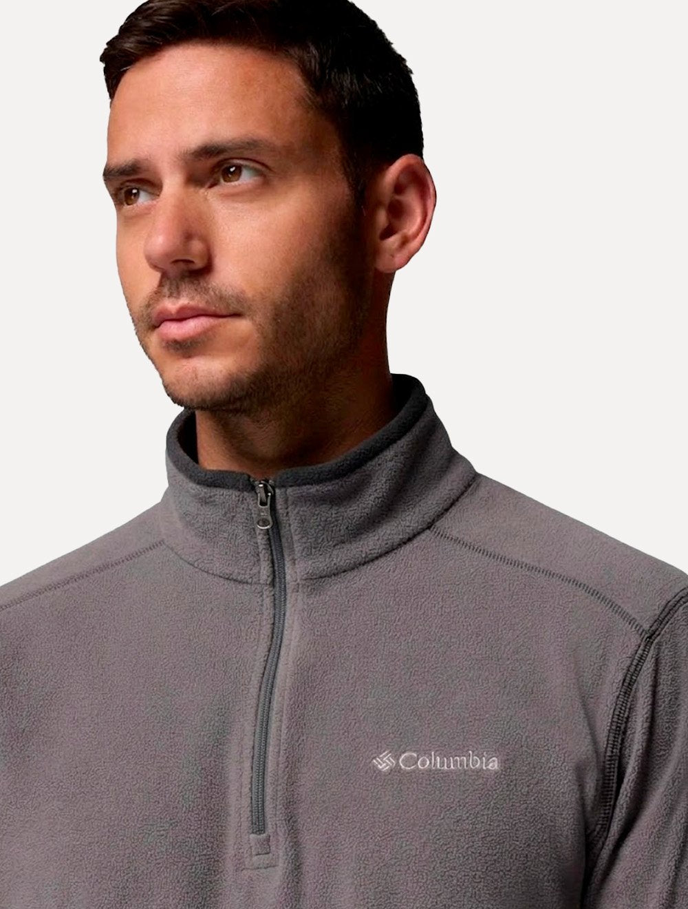 Blusa Columbia Masculina Klamath Range II Grey Half Zip Cinza