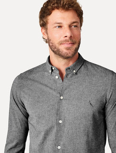 Camisa Reserva Masculina Oxford Color Icon Preto Mescla