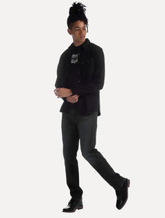 Camisa Jeans Levis Masculina Barstow Western Preta