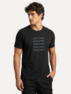 Camiseta John John Masculina Slim Fit Haze Preta