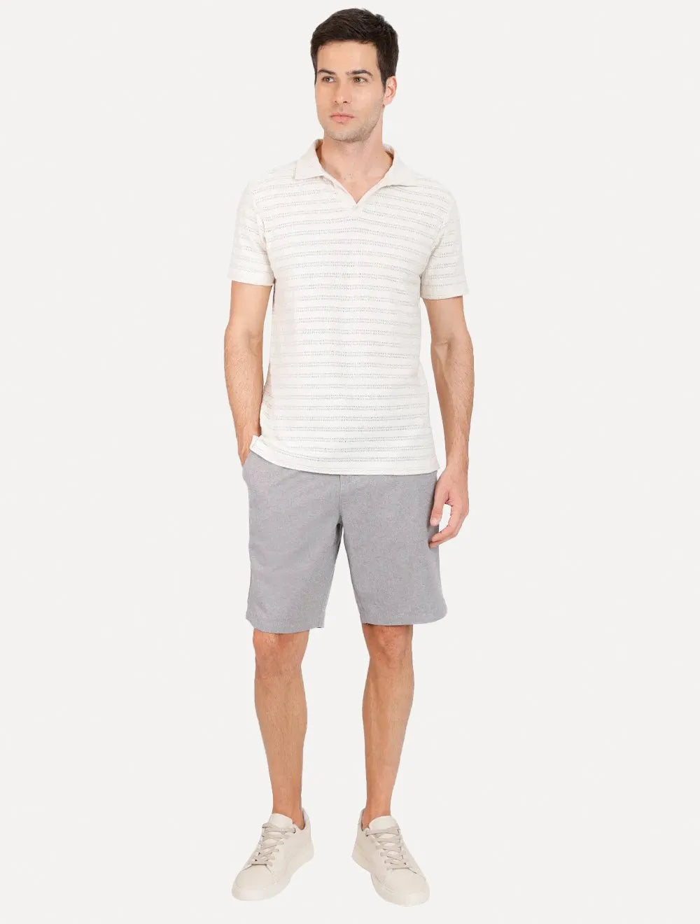 Bermuda Aramis Masculina Chino Cotton Marrom Mescla