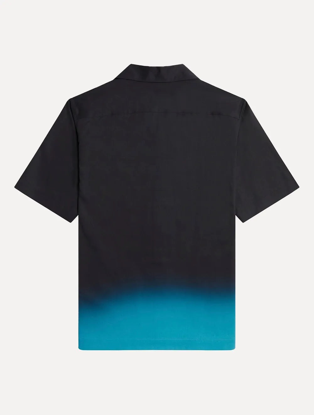 Camisa Fred Perry Masculina Manga Curta Ombre Revere Collar Preta