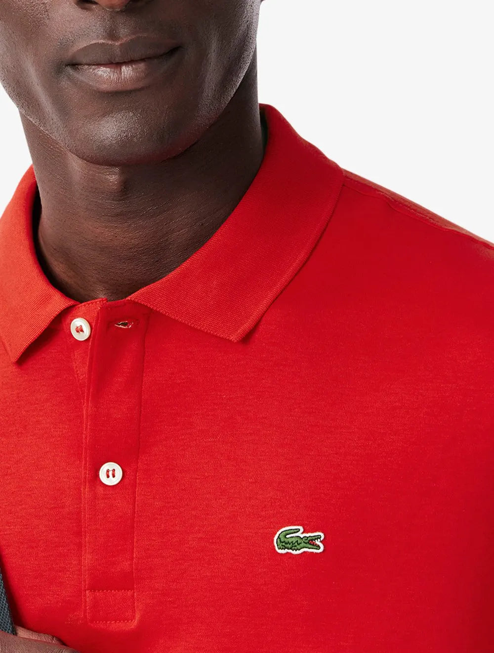 Polo Lacoste Masculina Malha Regular Fit Light Pima Cotton Vermelha