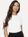 Camiseta Guess Feminina Chest Rubber Logo Off White