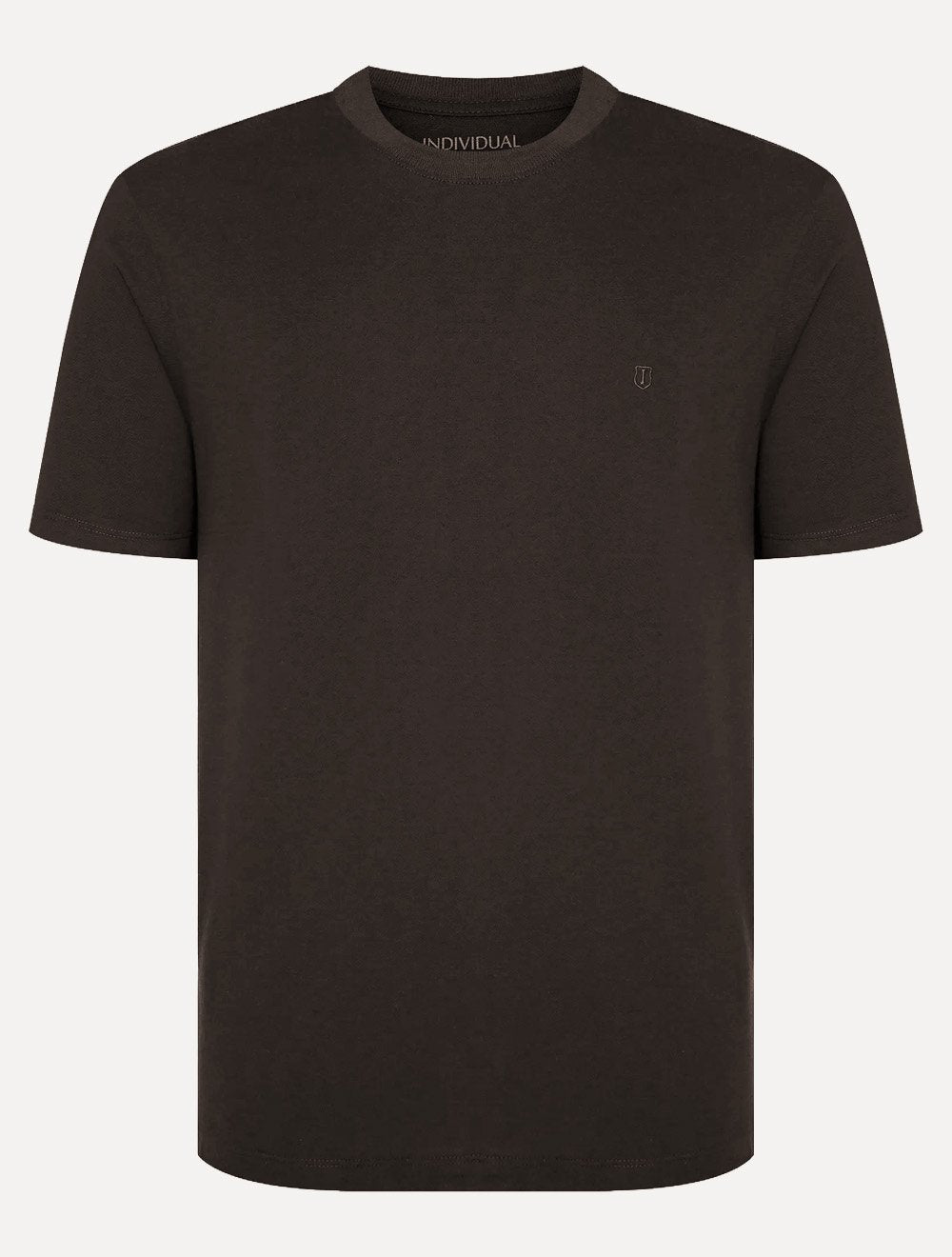 Camiseta Individual Masculina Comfort Pima Soft Touch Logo Marrom Escuro