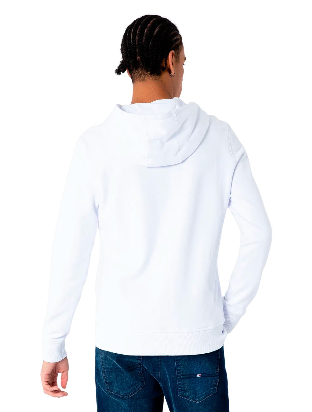 Moletom Tommy Jeans Masculino Regular Hoodie Essential Graphic Branca