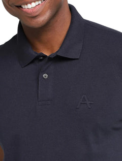 Polo Aramis Masculina Piquet 3D Logo Bordado Azul Marinho