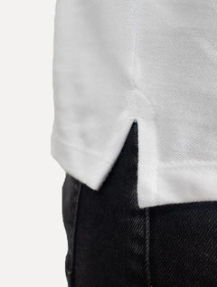 Polo Tommy Jeans Masculina Piquet Neck Branded Branca