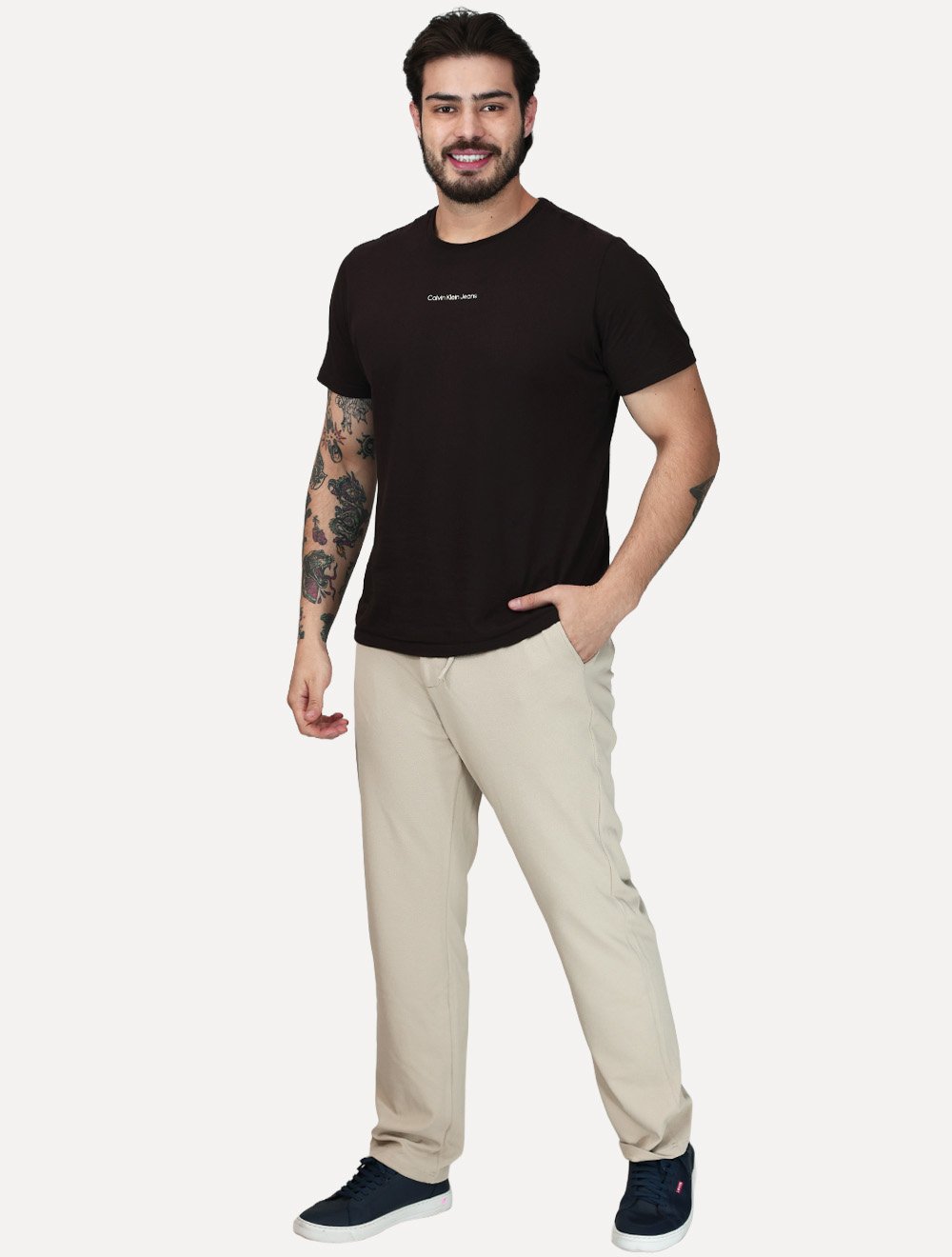 Calça Pellini Masculina Sport Classic Cáqui Claro