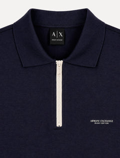 Casaco Moletom Armani Exchange Masculina Subtle Chest Azul Marinho
