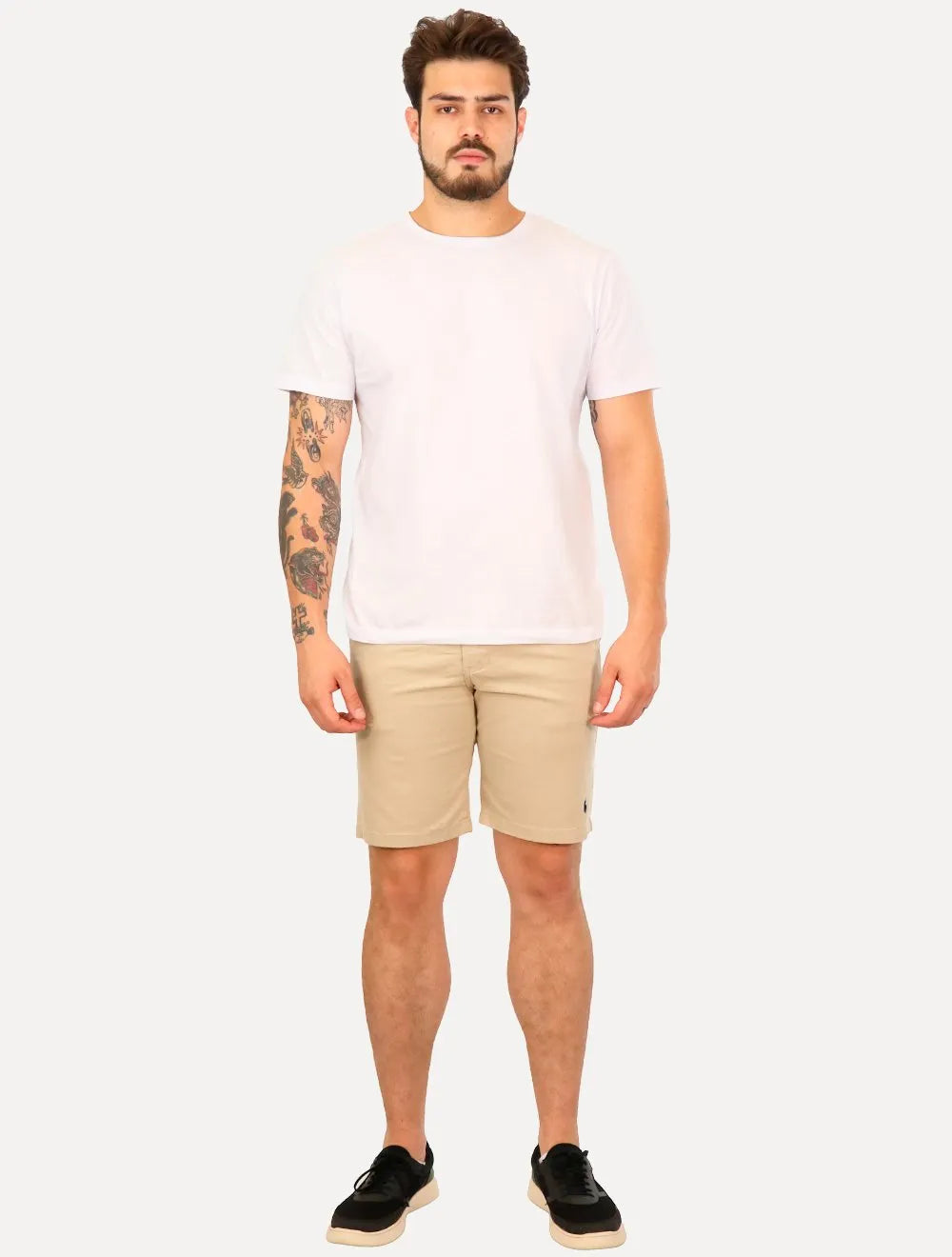 Bermuda Ralph Lauren Masculina Sarja Chino Creme