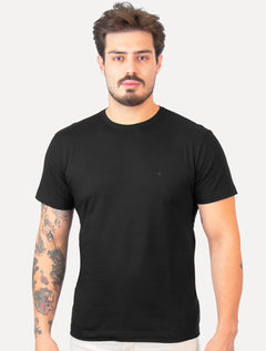 Camiseta Aramis Masculina Basic 3D Rubber Logo Preta