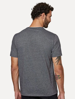 Camiseta Dudalina Masculina Regular Binada Friso Cinza Médio