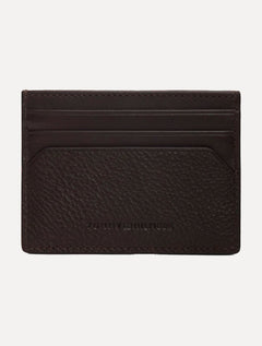 Carteira Tommy Hilfiger Porta Cartão Couro Logo Centarl CC Holder Marrom