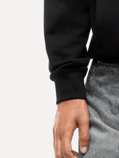 Moletom Tommy Hilfiger Masculino Regular Half Zip Tipping Terry Preto